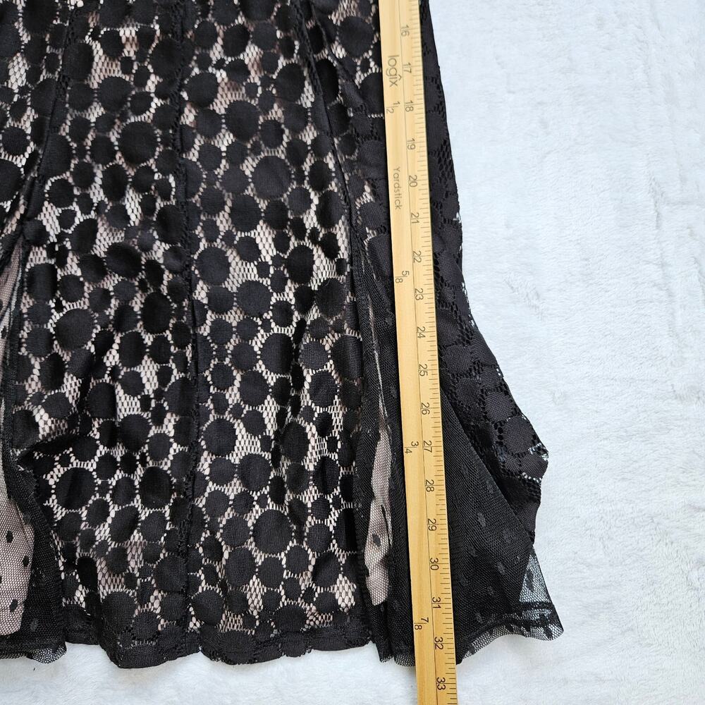 Disney Minnie Rocks the Dots Dress Medium Black Lace Polka Dot Whimisgoth - Picture 12 of 12